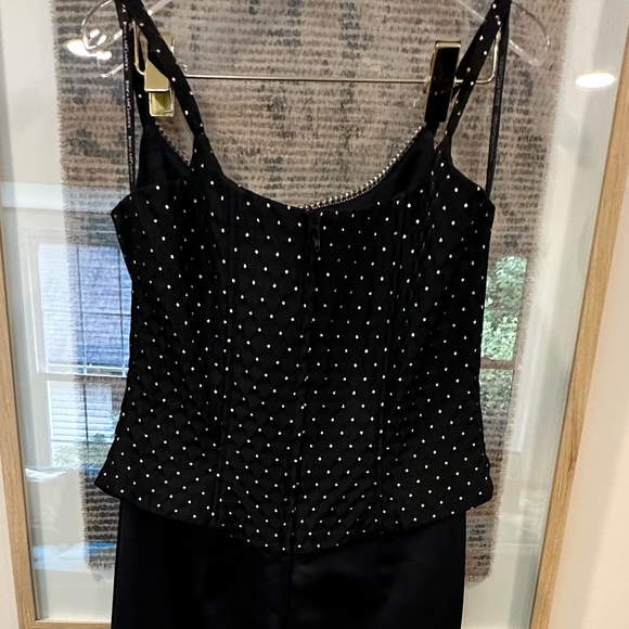 VTG Gunne Sax Jessica McClintock Black Formal Dress Rhinestone Dress Size 9 S XS - Picture 2 of 8